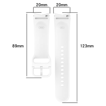 For Samsung Galaxy Watch6 / Watch6 Classic / Watch 5 / 5 Pro / Watch3 41mm Silicone Groove Watchband 20mm Watch Strap