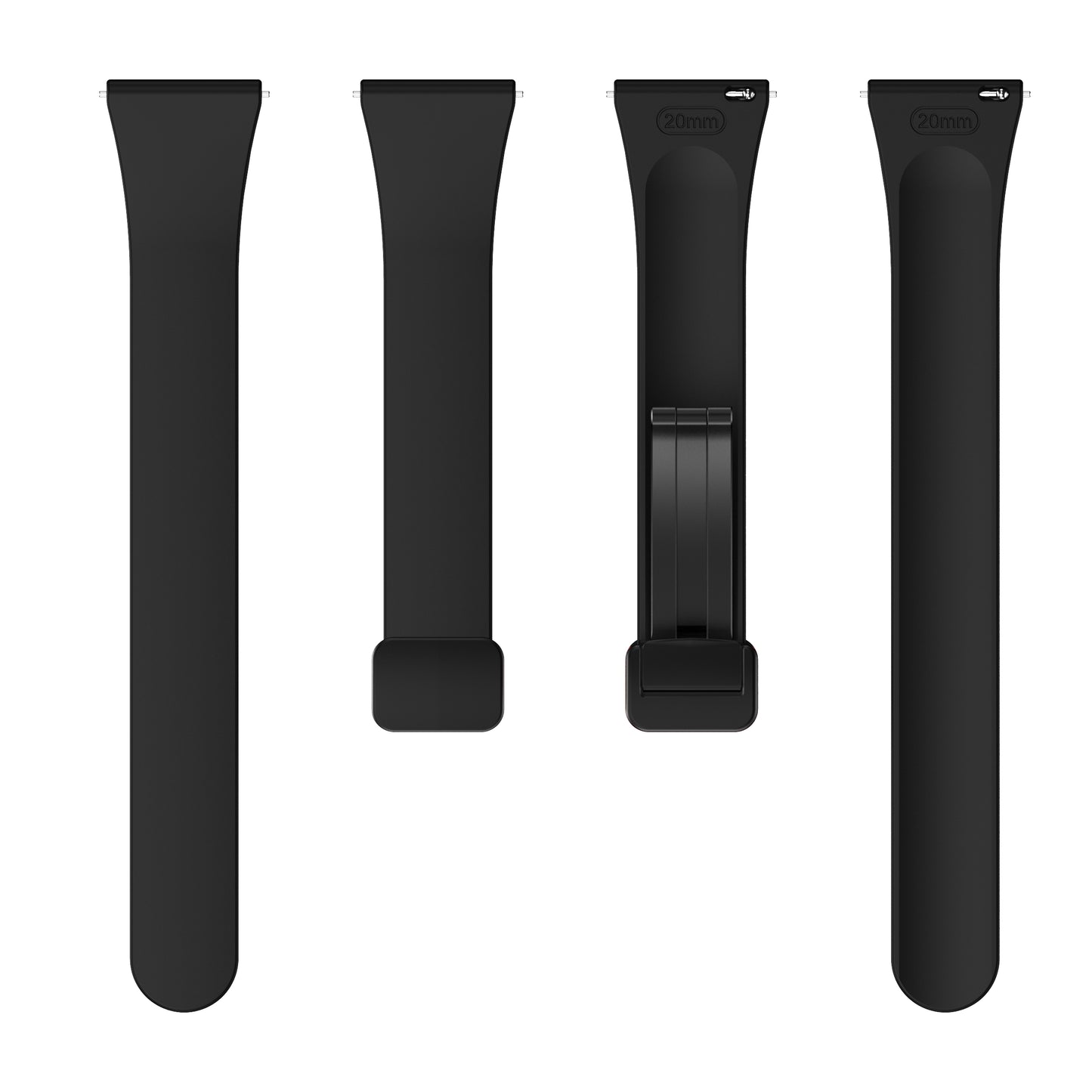 22mm Silicone Bands for Garmin Forerunner 265 / 255 / Vivoactive 4 / Venu 2 , Sport Watch Strap with Black Magnetic Folding Buckle