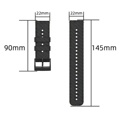 Twill Texture Silicone Band for Suunto Vertical / 9 Peak Pro / 5 Peak , 22mm Watch Straps Bracelet Wristband