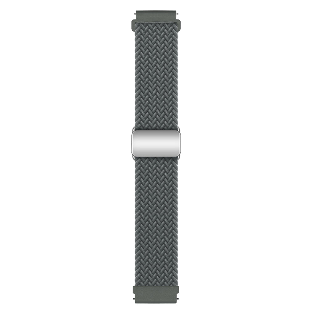 22mm Watch Band for Forerunner 265 / 255 / Vivoactive 4 / Venu 2 , Breathable Nylon Braided Sport Strap with Magnetic Folding Buckle