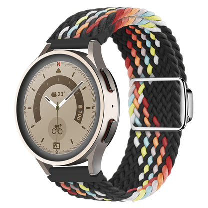 22mm Watch Band for Forerunner 265 / 255 / Vivoactive 4 / Venu 2 , Breathable Nylon Braided Sport Strap with Magnetic Folding Buckle