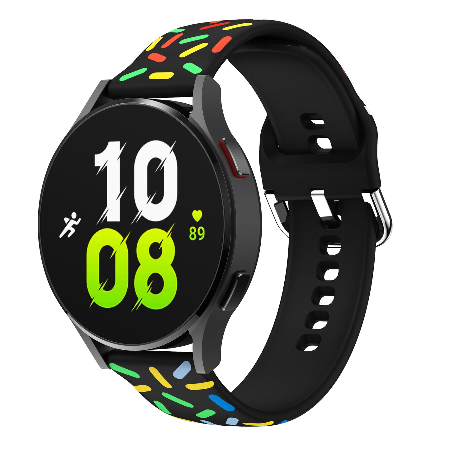 20mm Watch Band for Samsung Galaxy Watch6 / Watch6 Classic / Watch 5 / Watch 5 Pro / Watch4 / Watch4 Classic , Pattern Silicone Strap Wristband