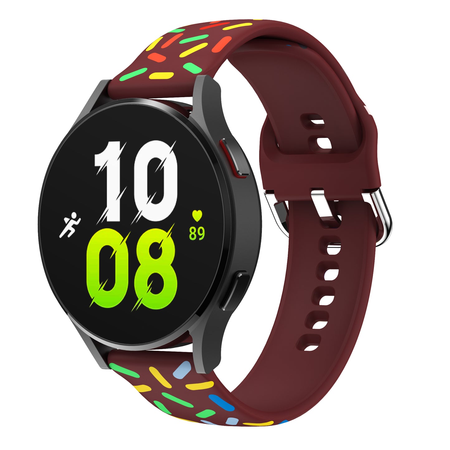 20mm Watch Band for Samsung Galaxy Watch6 / Watch6 Classic / Watch 5 / Watch 5 Pro / Watch4 / Watch4 Classic , Pattern Silicone Strap Wristband