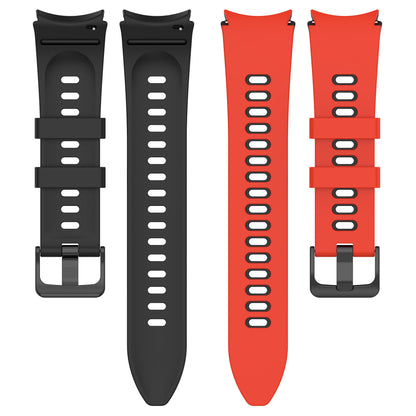 Watch Band for Samsung Galaxy Watch6 40mm 44mm / Watch6 Classic 43mm 47mm , Dual-color Silicone Wrist Strap