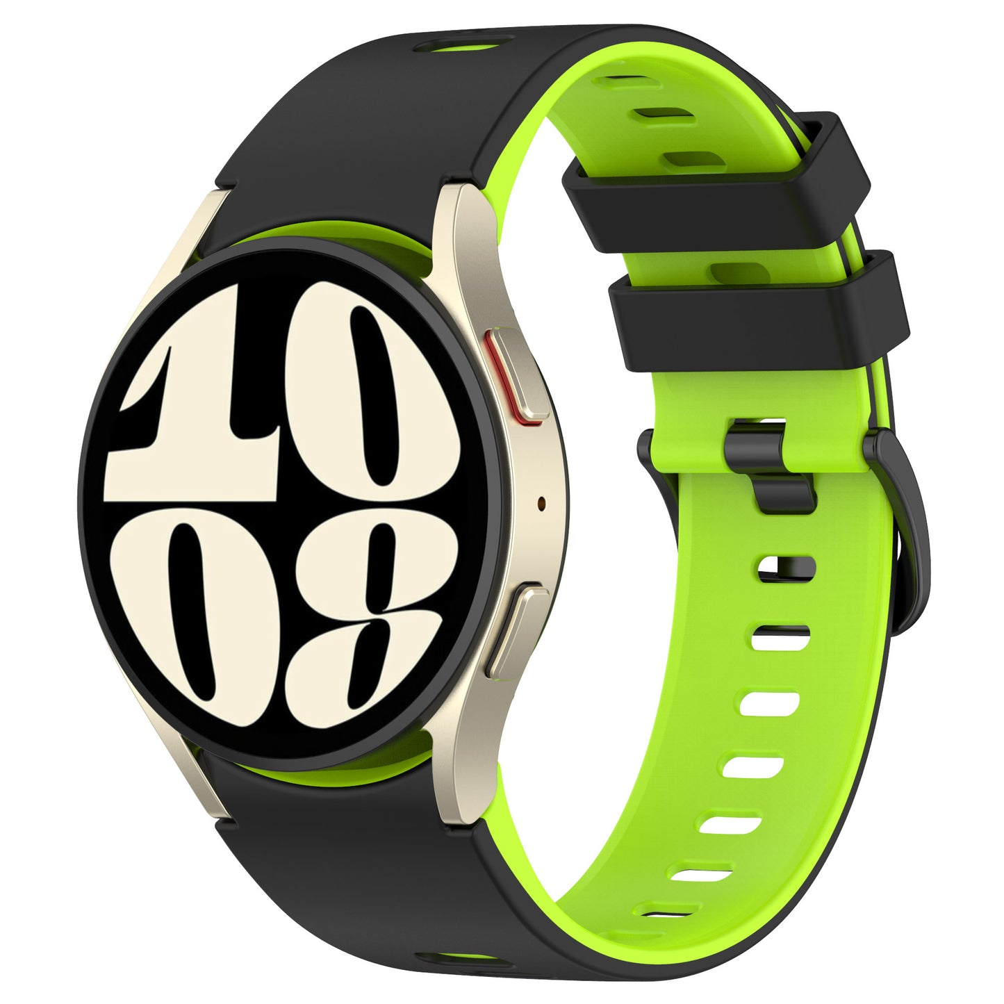 Watch Band for Samsung Galaxy Watch6 40mm 44mm / Watch6 Classic 43mm 47mm , Dual-color Silicone Wrist Strap