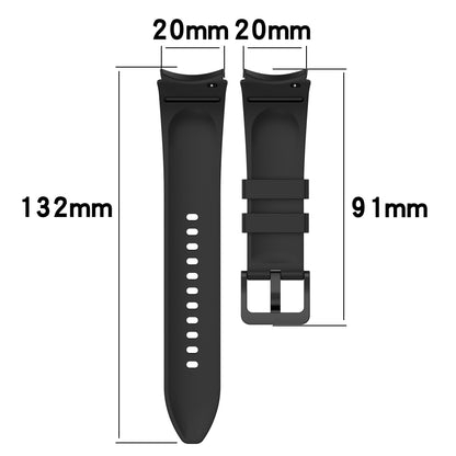 For Samsung Galaxy Watch6 40mm / 44mm / Watch6 Classic 43mm / 47mm Silicone Watch Band Adjustable Strap with Colorful Buckle