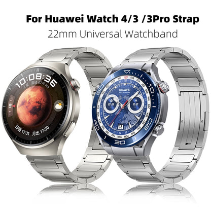 22mm Watch Band for Huawei Watch 4 / Watch 4 Pro , Titanium Alloy Metal Strap Replacement