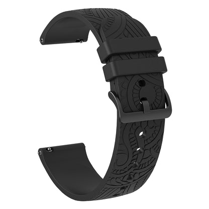 For Garmin Vivomove / Samsung Gear Sport / Pebble 2 / Huawei Watch 2 Patten Silicone Strap 20mm Watchband