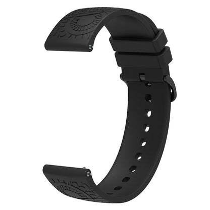 For Garmin Vivomove / Samsung Gear Sport / Pebble 2 / Huawei Watch 2 Patten Silicone Strap 20mm Watchband