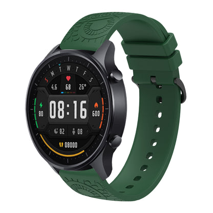 For Garmin Vivomove / Samsung Gear Sport / Pebble 2 / Huawei Watch 2 Patten Silicone Strap 20mm Watchband