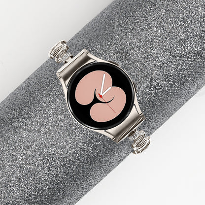 For Samsung Galaxy Watch4 / 4 Classic / Watch 5 Alloy Watch Strap with Connector Rhinestones Decor Bracelet Band