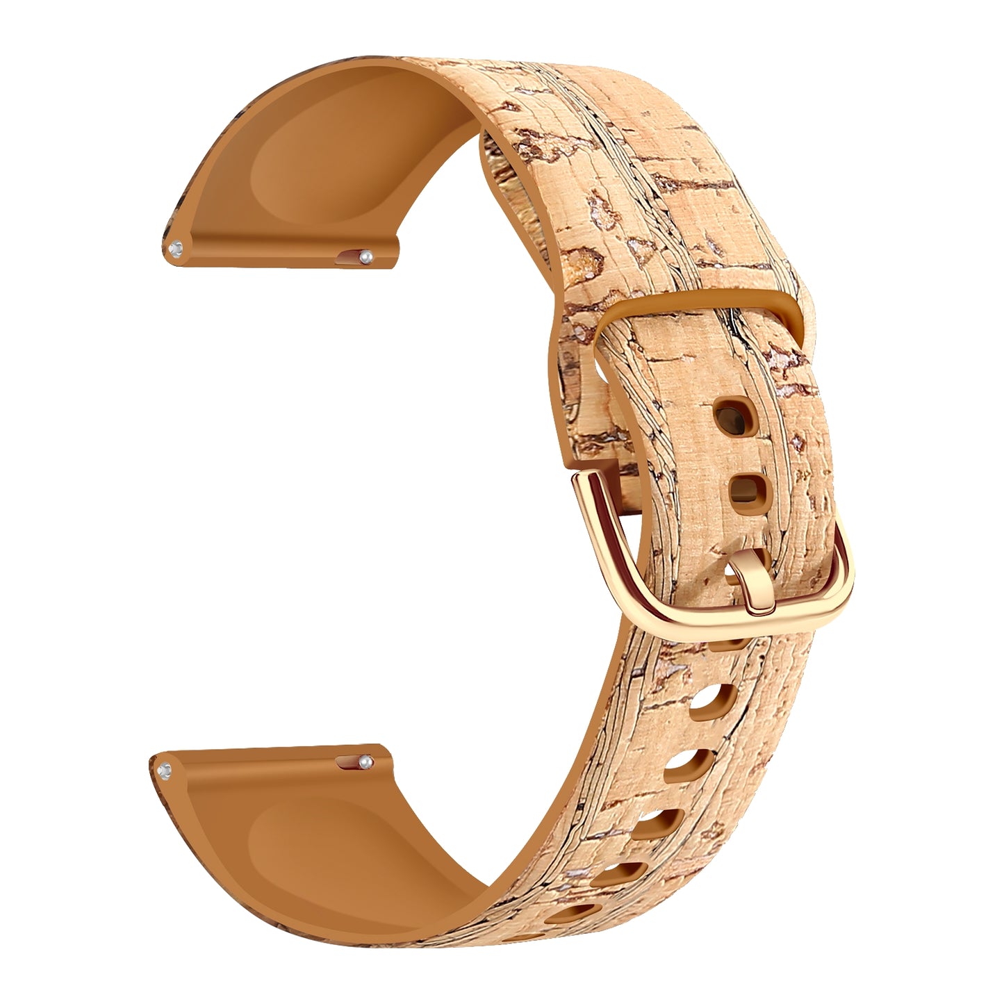 20mm Watch Band for Samsung Galaxy Watch6 Classic 43mm 47mm / Watch6 40mm 44mm Genuine Tree Leather+TPE Strap