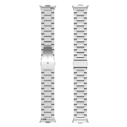 For Xiaomi Smart Band 8 Pro Watch Strap Stainless Steel Silver Watch Band with Tool, Spring Bar