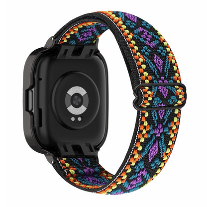 Nylon Braided Watch Strap for Xiaomi Redmi Watch 3 Quick Release Elastic Watchband with Case Cover