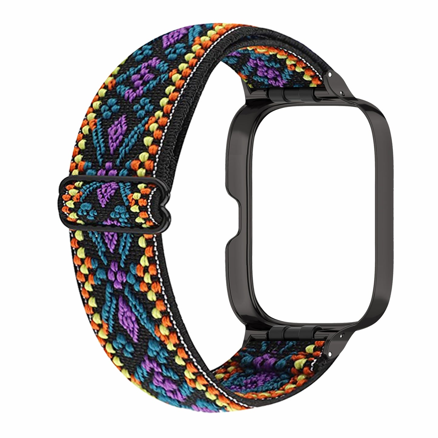 Nylon Braided Watch Strap for Xiaomi Redmi Watch 3 Quick Release Elastic Watchband with Case Cover