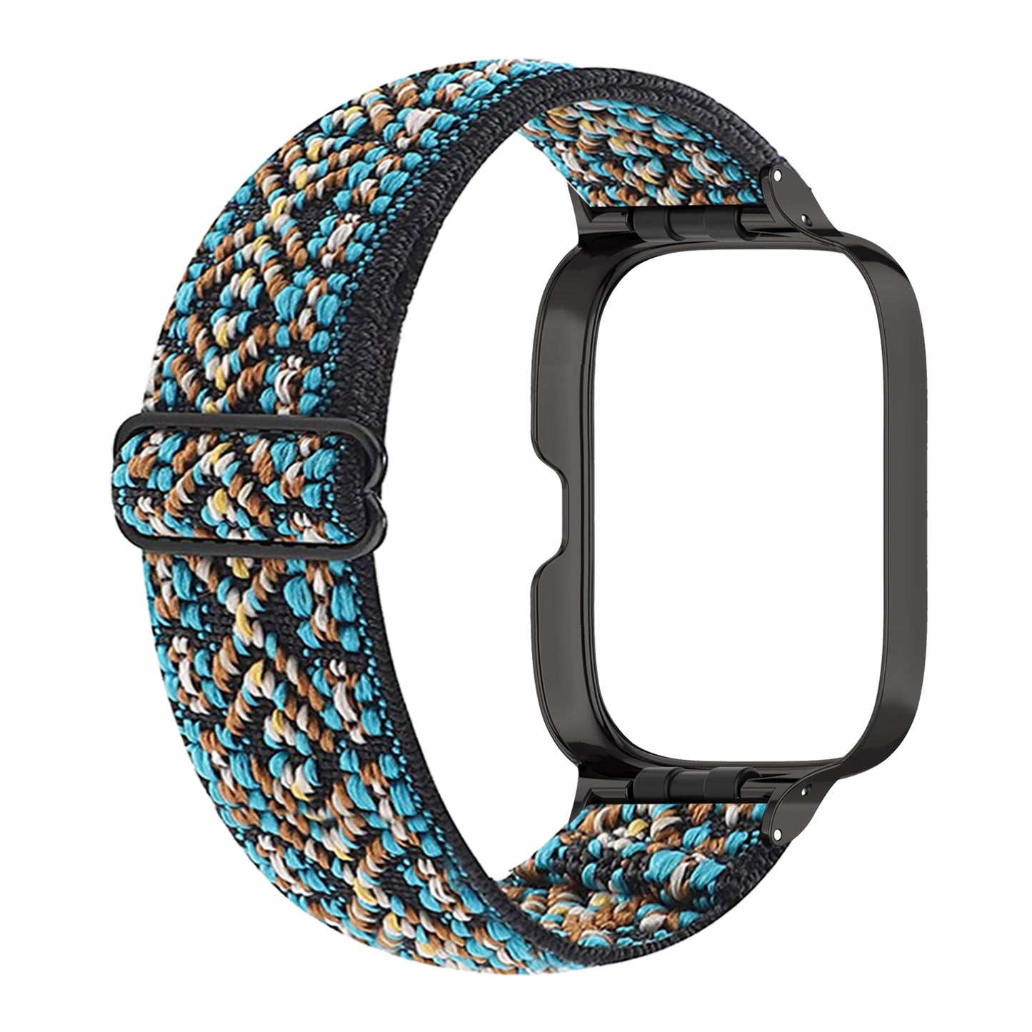 Nylon Braided Watch Strap for Xiaomi Redmi Watch 3 Quick Release Elastic Watchband with Case Cover