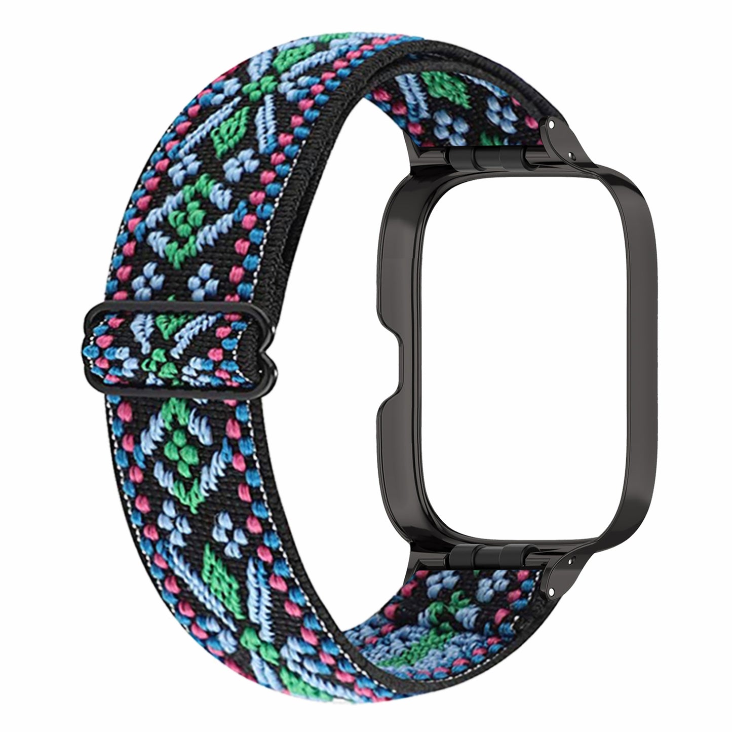 Nylon Braided Watch Strap for Xiaomi Redmi Watch 3 Quick Release Elastic Watchband with Case Cover