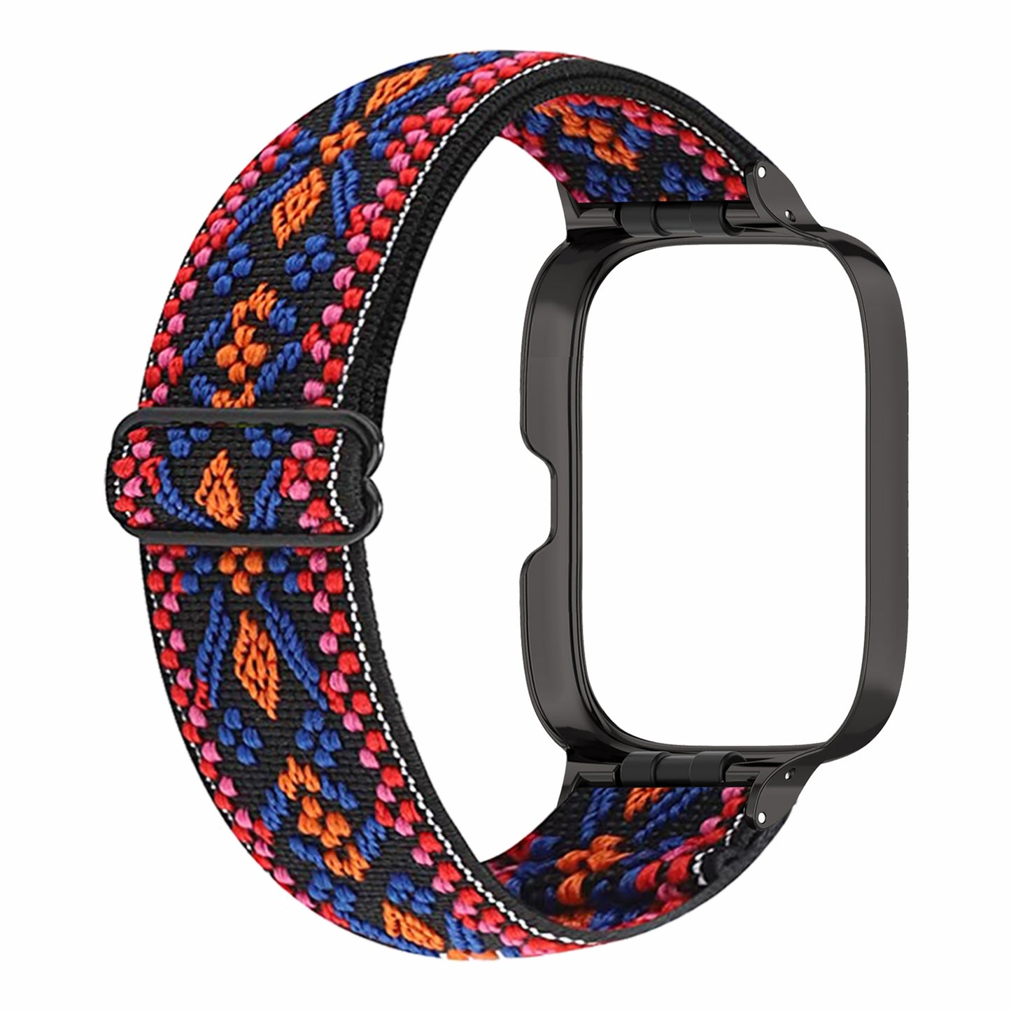 Nylon Braided Watch Strap for Xiaomi Redmi Watch 3 Quick Release Elastic Watchband with Case Cover