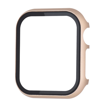 For Apple Watch Series 9 / 8 / 7 41mm Watch Case with Tempered Glass Screen Protector Overall Metal Watch Cover