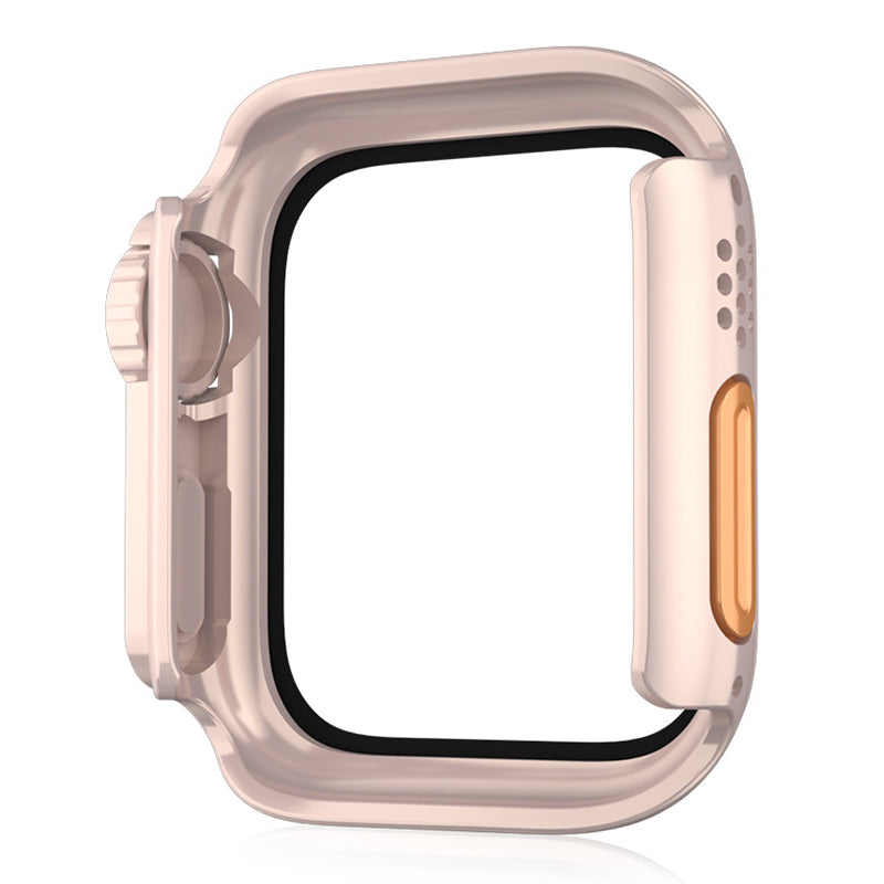 For Apple Watch Series 6  /  5  /  4  /  SE  /  SE (2022) 40mm Waterproof Drop-proof PC Watch Case with Tempered Glass Screen Protector