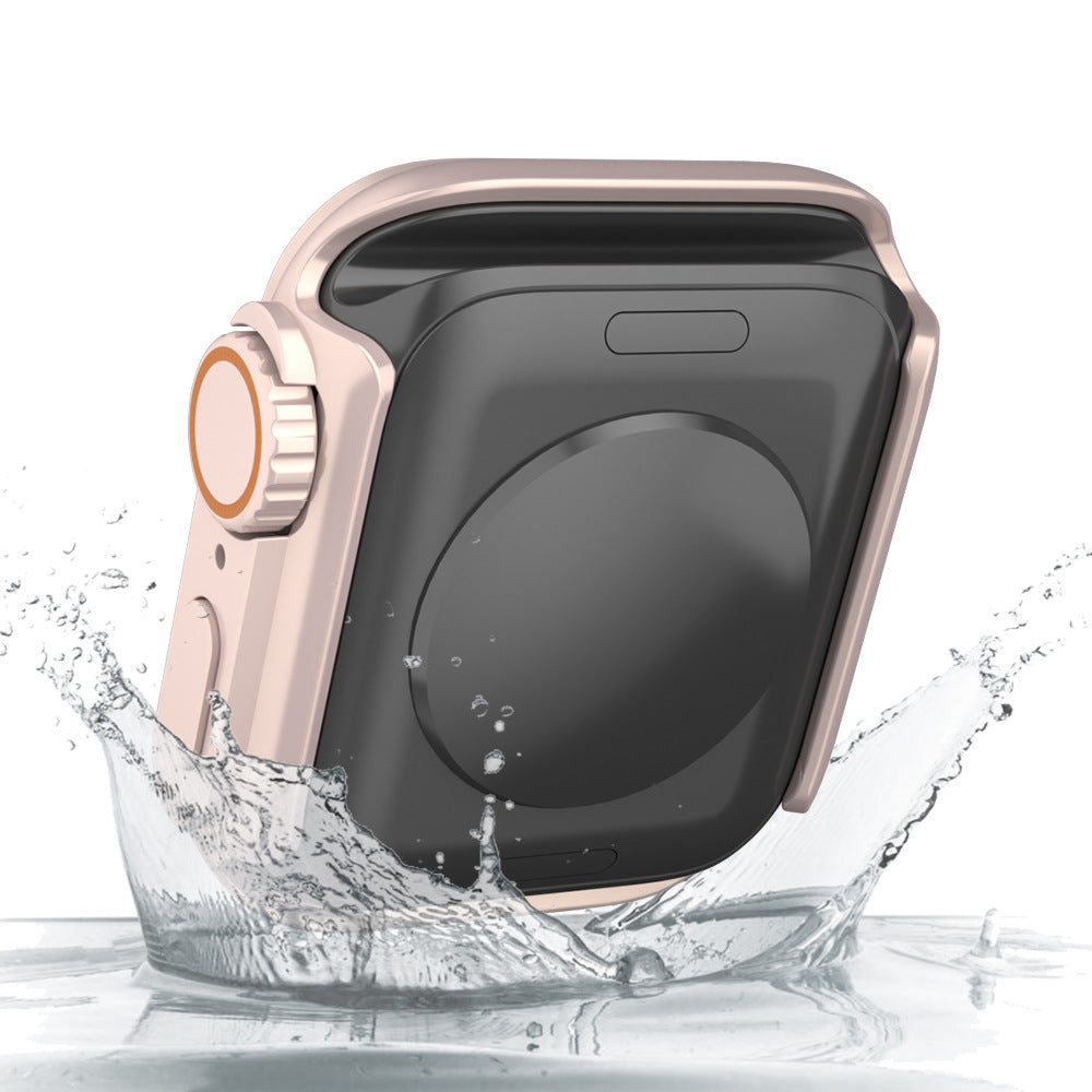 For Apple Watch Series 6  /  5  /  4  /  SE  /  SE (2022) 40mm Waterproof Drop-proof PC Watch Case with Tempered Glass Screen Protector