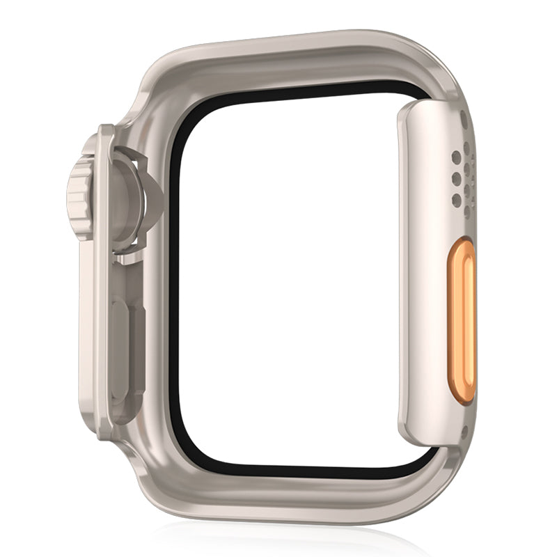 For Apple Watch Series 6  /  5  /  4  /  SE  /  SE (2022) 40mm Waterproof Drop-proof PC Watch Case with Tempered Glass Screen Protector