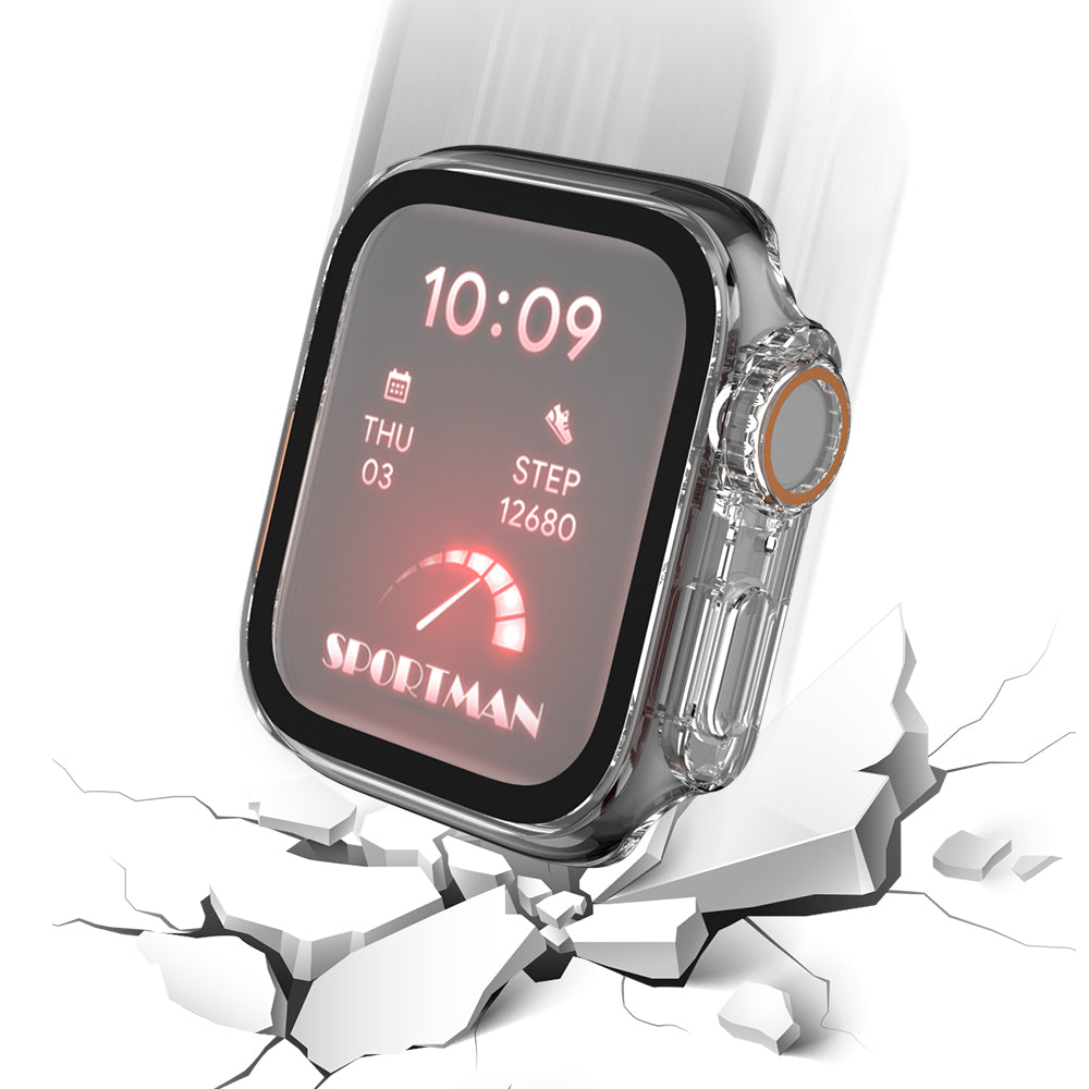 For Apple Watch Series 6  /  5  /  4  /  SE  /  SE (2022) 40mm Waterproof Drop-proof PC Watch Case with Tempered Glass Screen Protector