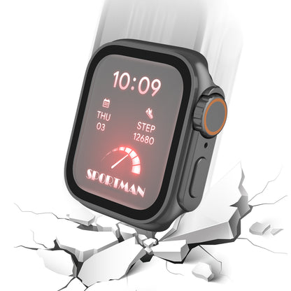 For Apple Watch Series 6  /  5  /  4  /  SE  /  SE (2022) 40mm Waterproof Drop-proof PC Watch Case with Tempered Glass Screen Protector