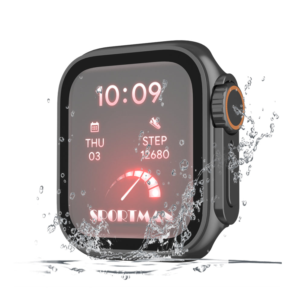 Watch Cover for Apple Watch Series 6  /  5  /  4  /  SE  /  SE (2022) 44mm Waterproof PC Watch Case with Tempered Glass Screen Protector