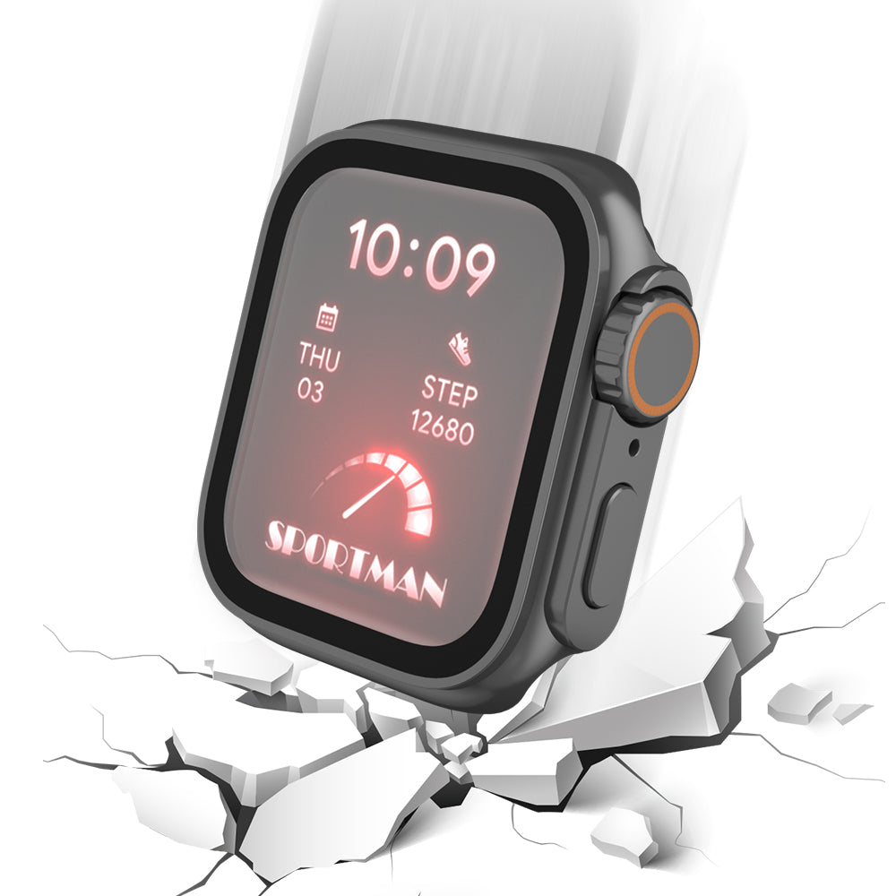 Watch Cover for Apple Watch Series 6  /  5  /  4  /  SE  /  SE (2022) 44mm Waterproof PC Watch Case with Tempered Glass Screen Protector