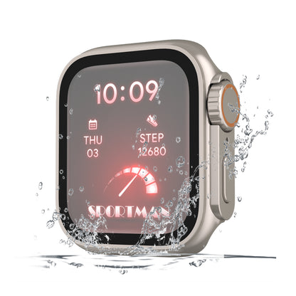 Watch Cover for Apple Watch Series 6  /  5  /  4  /  SE  /  SE (2022) 44mm Waterproof PC Watch Case with Tempered Glass Screen Protector