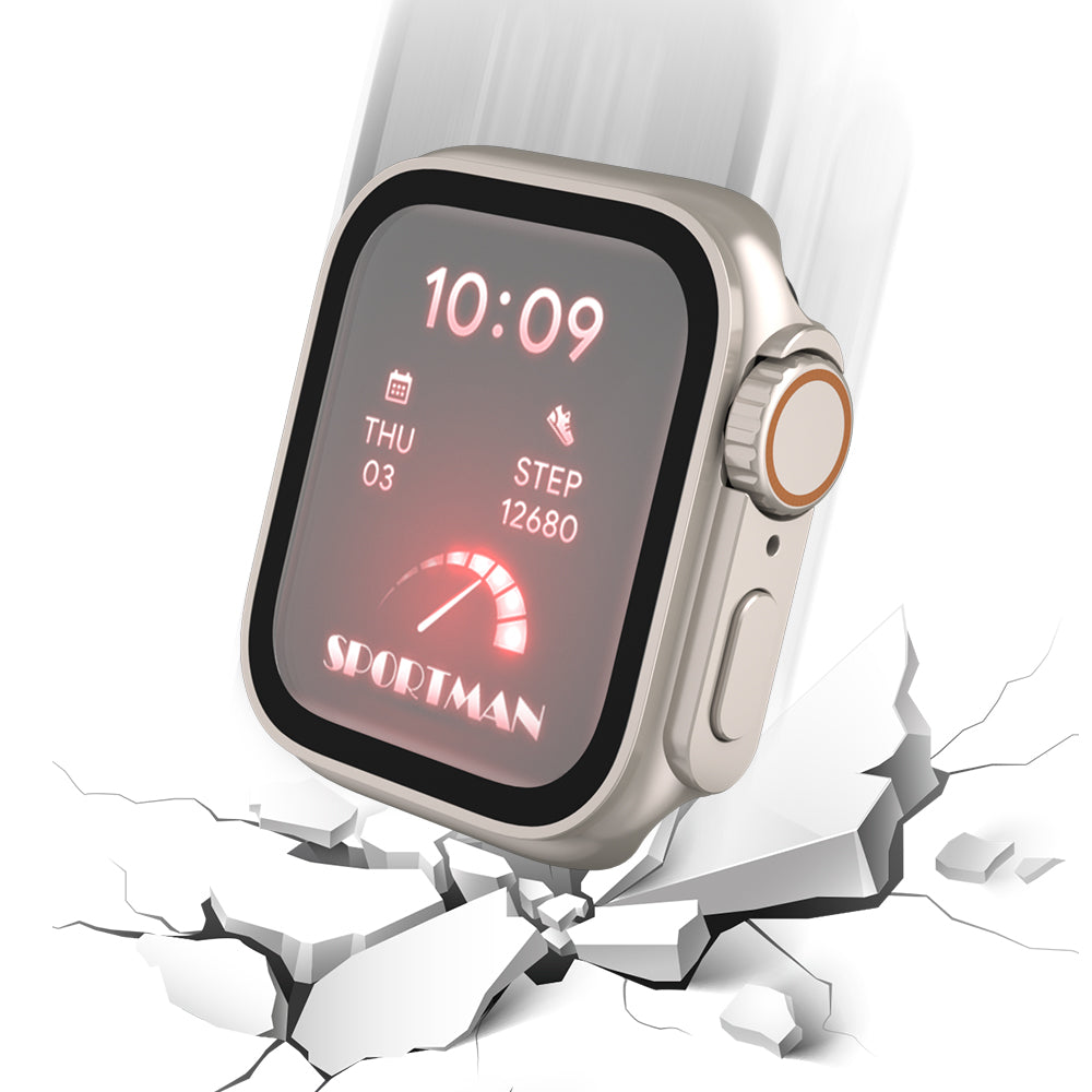 Watch Cover for Apple Watch Series 6  /  5  /  4  /  SE  /  SE (2022) 44mm Waterproof PC Watch Case with Tempered Glass Screen Protector