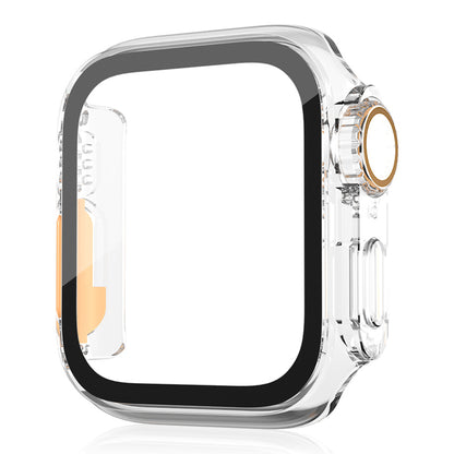 Watch Cover for Apple Watch Series 6  /  5  /  4  /  SE  /  SE (2022) 44mm Waterproof PC Watch Case with Tempered Glass Screen Protector