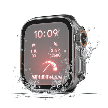 Watch Cover for Apple Watch Series 6  /  5  /  4  /  SE  /  SE (2022) 44mm Waterproof PC Watch Case with Tempered Glass Screen Protector