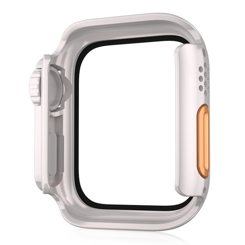 Watch Cover for Apple Watch Series 6  /  5  /  4  /  SE  /  SE (2022) 44mm Waterproof PC Watch Case with Tempered Glass Screen Protector