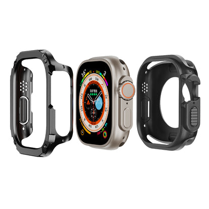 For Apple Watch Ultra 2 49mm / Ultra 49mm TPU+PC Watch Case Shockproof Protective Watch Frame Cover