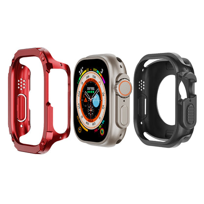 For Apple Watch Ultra 2 49mm / Ultra 49mm TPU+PC Watch Case Shockproof Protective Watch Frame Cover