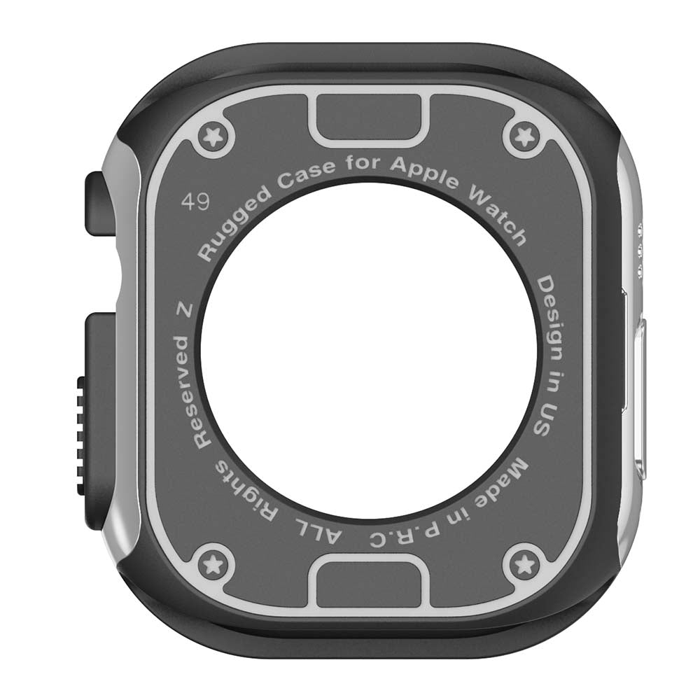 For Apple Watch Ultra 2 49mm / Ultra 49mm TPU+PC Watch Case Shockproof Protective Watch Frame Cover