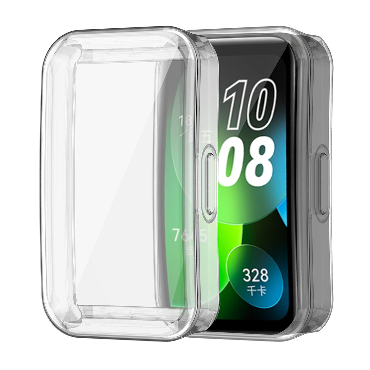 ENKAY HAT PRINCE for Huawei Band 8 TPU Watch Case Full Protection Clear Cover with Screen Protector