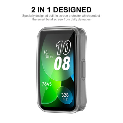 ENKAY HAT PRINCE for Huawei Band 8 TPU Watch Case Full Protection Clear Cover with Screen Protector