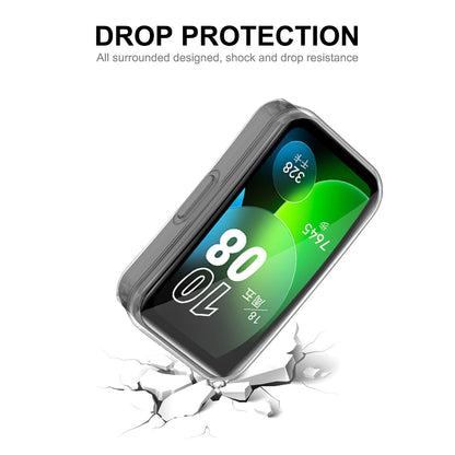 ENKAY HAT PRINCE for Huawei Band 8 TPU Watch Case Full Protection Clear Cover with Screen Protector