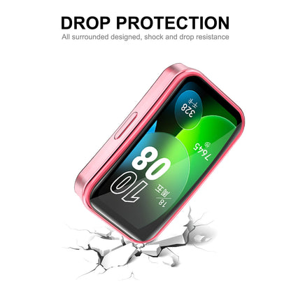 ENKAY HAT PRINCE For Huawei Band 8 TPU Watch Case Electroplating Anti-drop Cover with Screen Protector