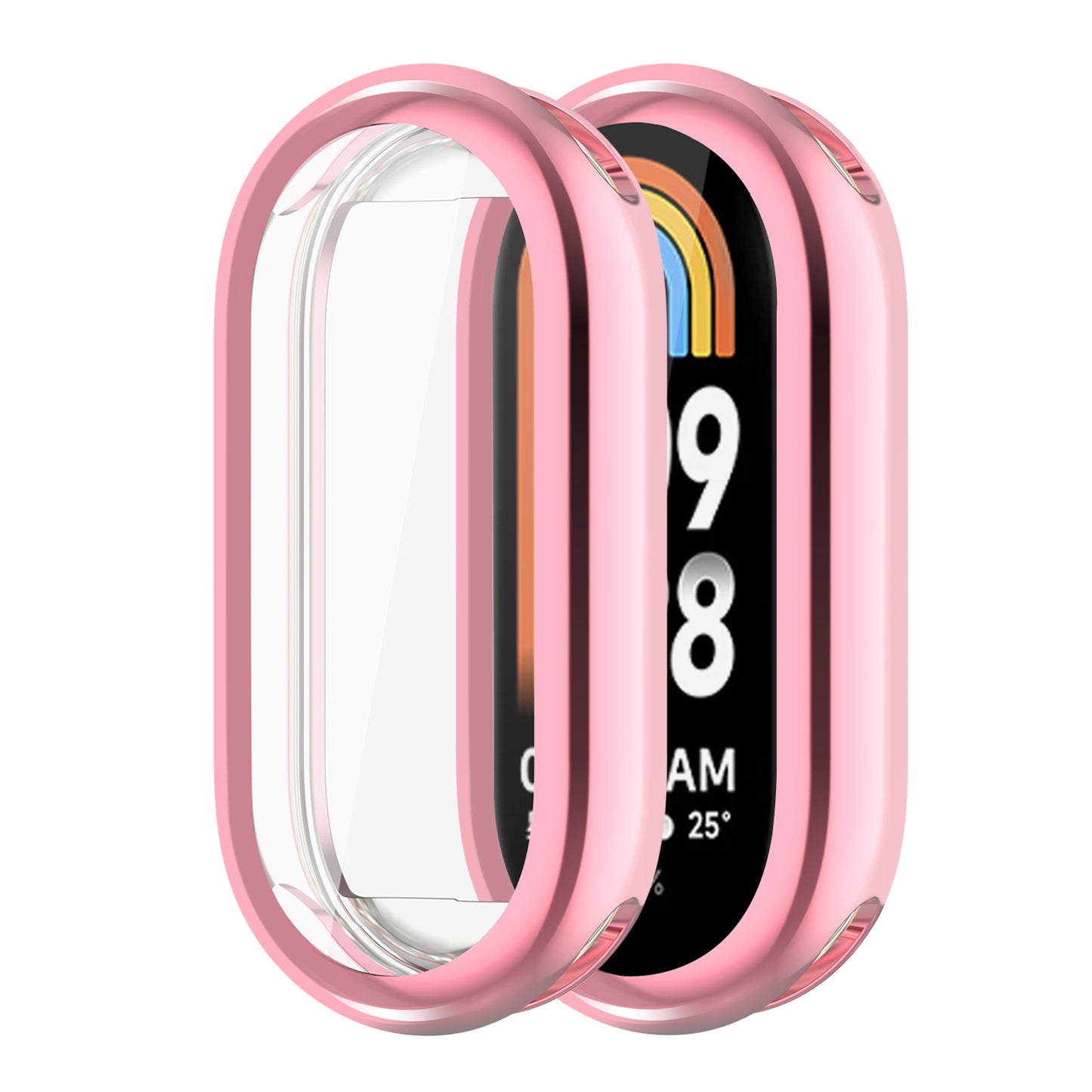 For Xiaomi Smart Band 8 Electroplating TPU Cover Full Protection Watch Case