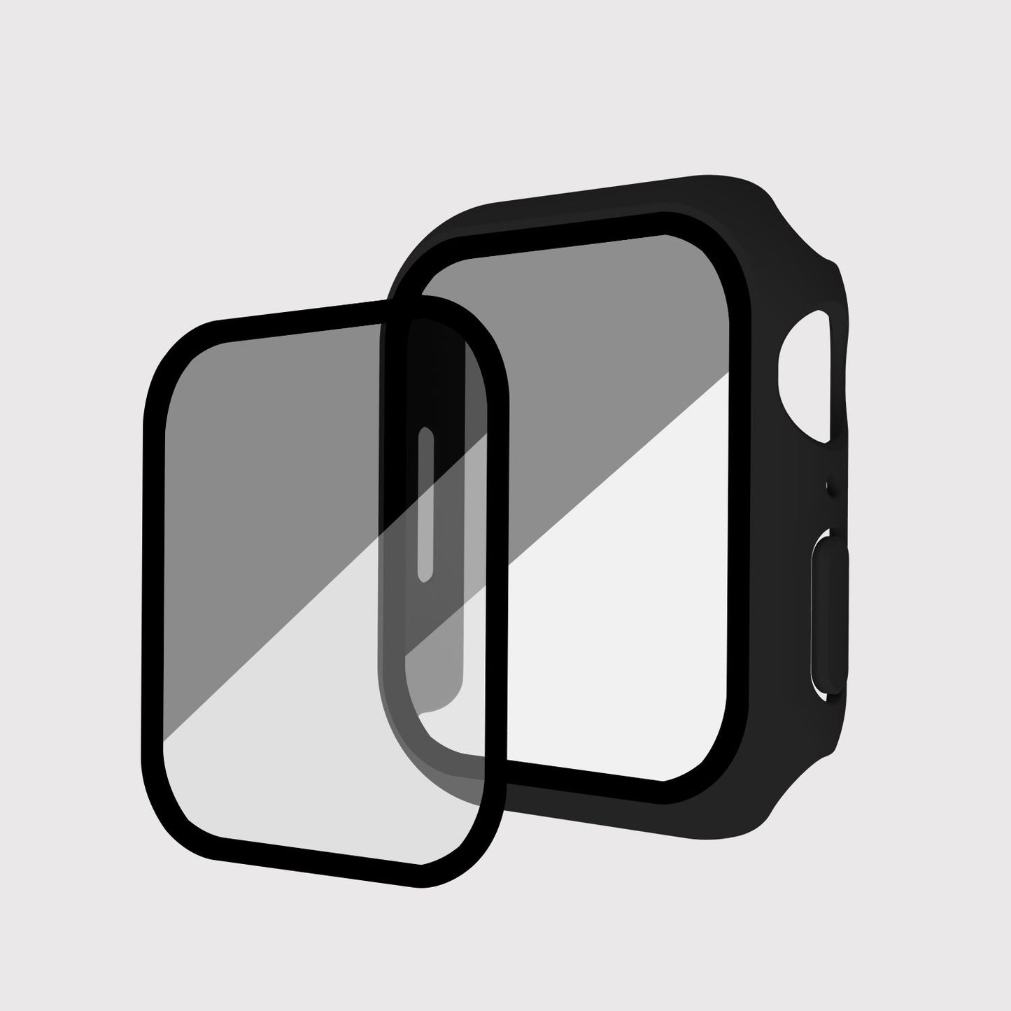 For Apple Watch Series 6 / 5 / 4 / SE / SE (2022) 40mm Matte PC Watch Case with Anti-spy Tempered Glass Film