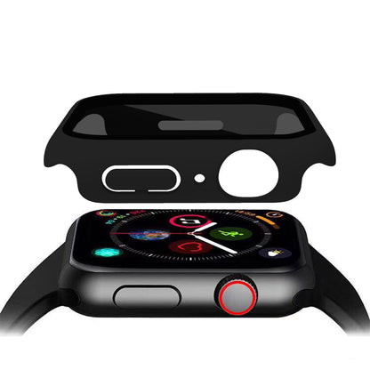 For Apple Watch Series 6 / 5 / 4 / SE / SE (2022) 40mm Matte PC Watch Case with Anti-spy Tempered Glass Film