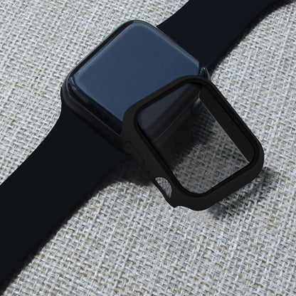 For Apple Watch Series 6 / 5 / 4 / SE / SE (2022) 40mm Matte PC Watch Case with Anti-spy Tempered Glass Film