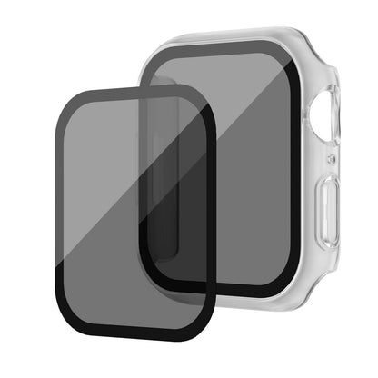 For Apple Watch Series 6 / 5 / 4 / SE / SE (2022) 40mm Matte PC Watch Case with Anti-spy Tempered Glass Film