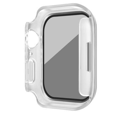 For Apple Watch Series 6 / 5 / 4 / SE / SE (2022) 40mm Matte PC Watch Case with Anti-spy Tempered Glass Film