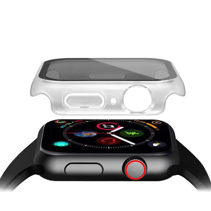 For Apple Watch Series 6 / 5 / 4 / SE / SE (2022) 40mm Matte PC Watch Case with Anti-spy Tempered Glass Film