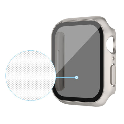 For Apple Watch Series 6 / 5 / 4 / SE / SE (2022) 40mm Matte PC Watch Case with Anti-spy Tempered Glass Film